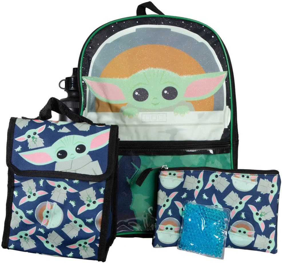Star Wars The Mandalorian Grogu 5-Piece Backpack set-1