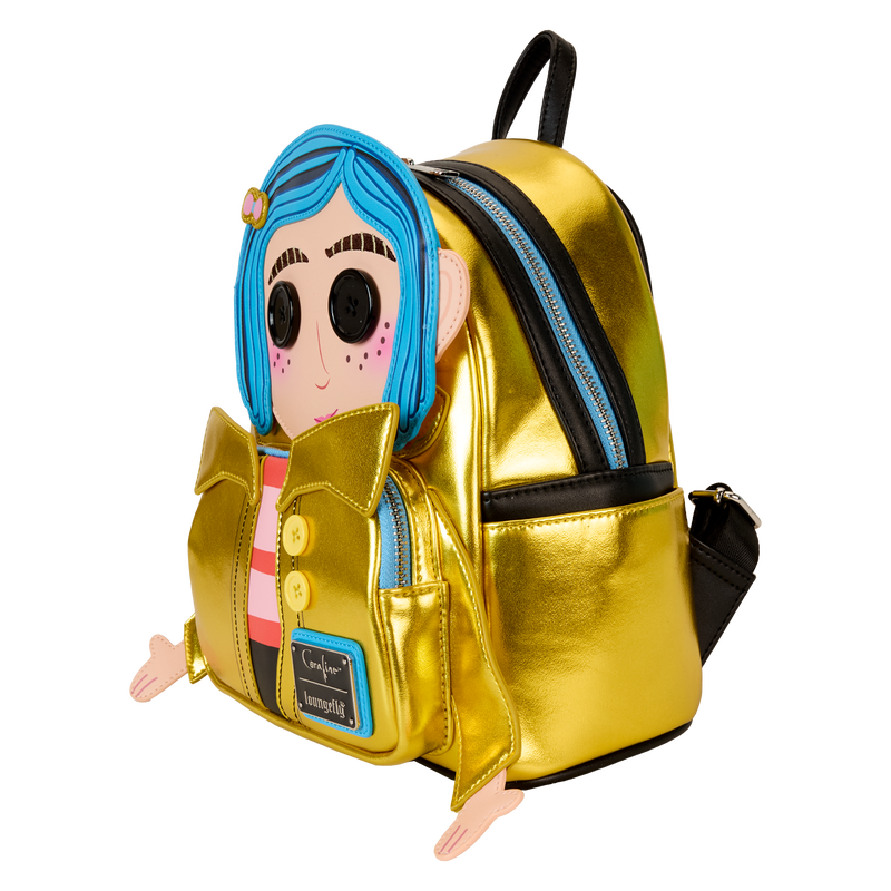 Loungefly Coraline 15th Anniversary Laika Doll Metallic Cosplay Mini Backpack-4