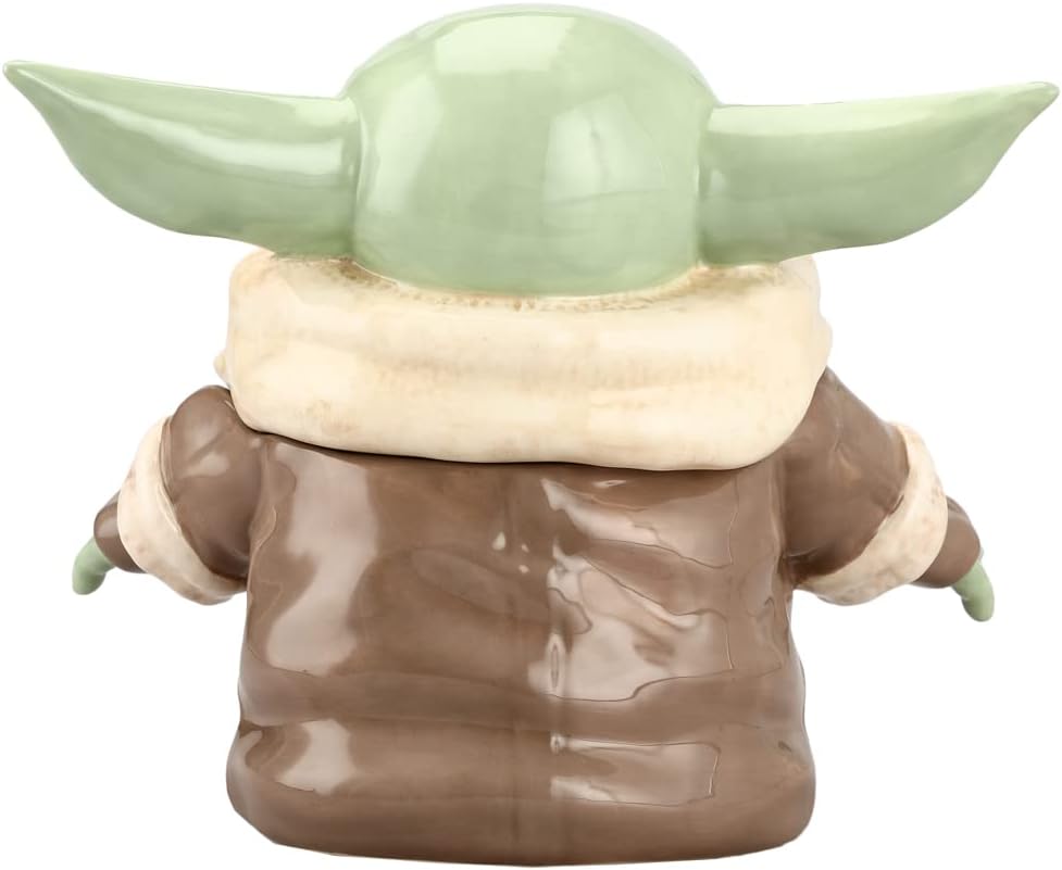 Star Wars The Mandalorian Baby Yoda Grogu Custom Ceramic Sculpted Cookie Jar