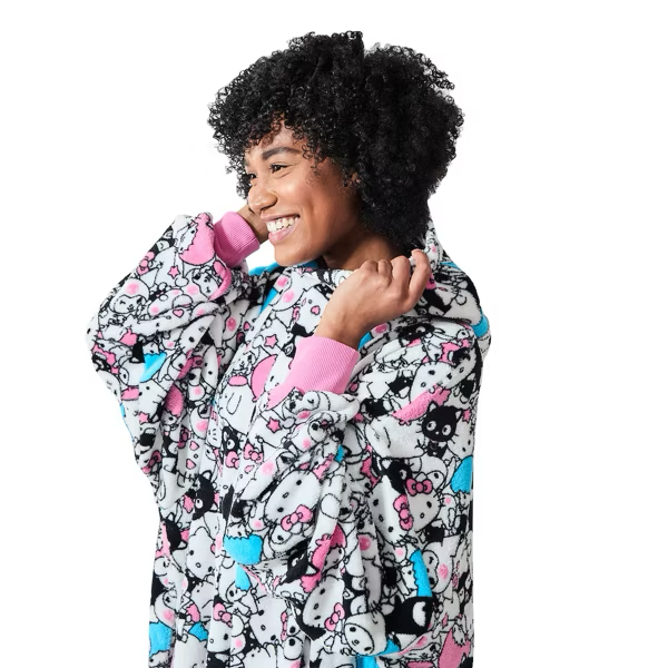 Sanrio Hello Kitty & Friends All-Over Character Print Hooded Blanket-OSFA