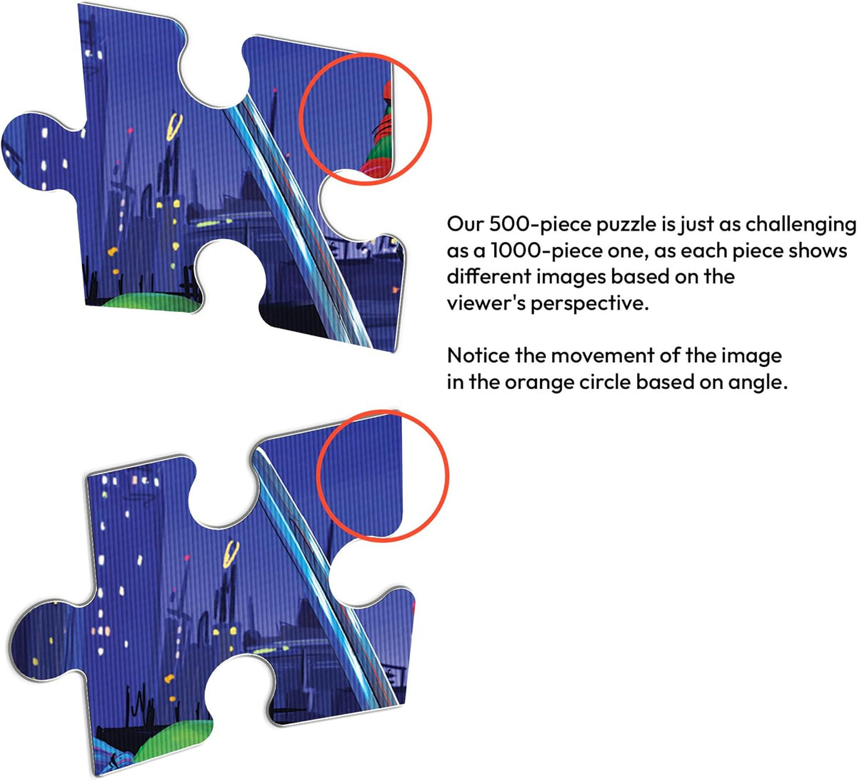 Prime 3D Star Wars Lucas 3D Puzzle – 500 Piece Lenticular Movie Jigsaw for Adults & Families, 24"x18" Activity with Depth & Motion, Official Disney Gift-9