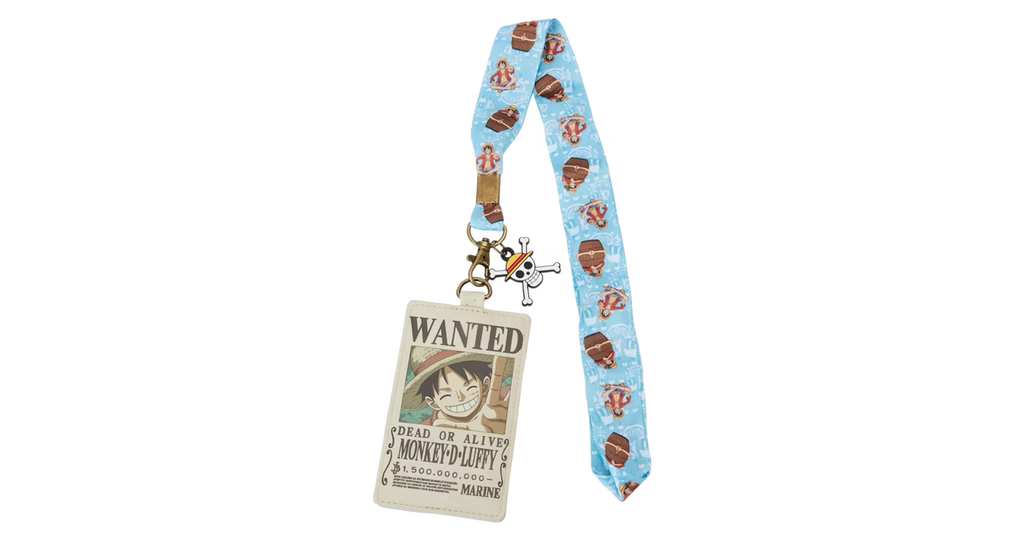 Loungefly One Piece Luffy Wanted Poster Lanyard with Card Holder