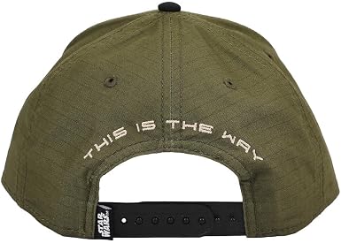 Star Wars The Mandalorian crest adult olive green trucker hat-3