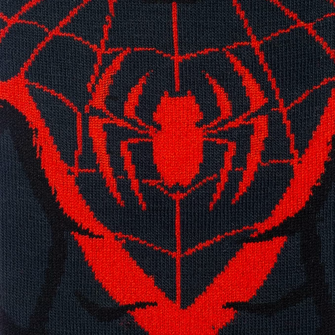 Marvel Miles Morales Spiderman 360 Character Crew Socks-2
