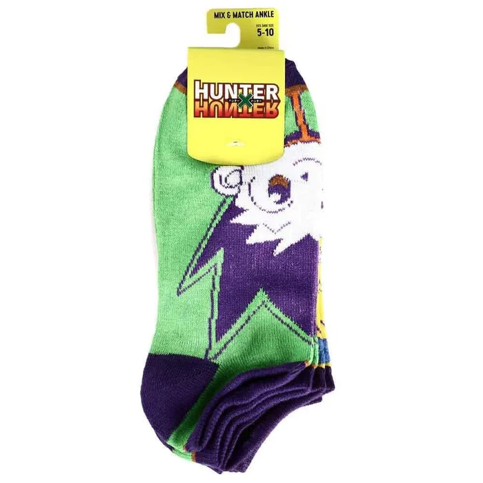 Hunter x Hunter Chibi Characters Casual Ankle Socks Set for Men 5-Pack-7
