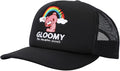 Gloomy Bear Gloomy Under Rainbow Men's Black Foam Trucker Hat