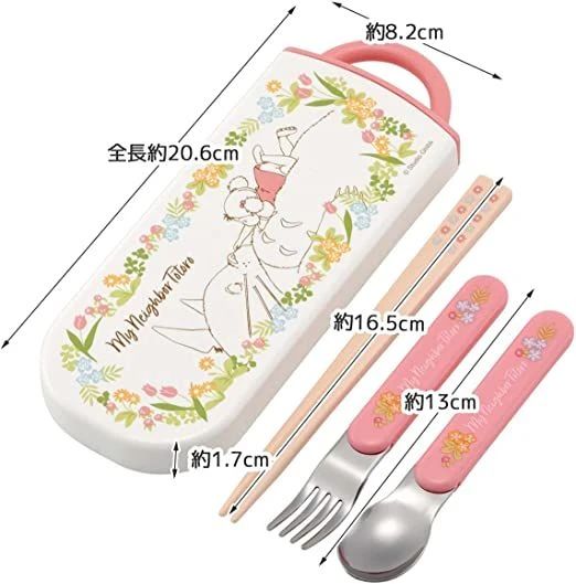 Studio Ghibli Lunch Trio Set (Fork, Spoon, Chopsticks) My Neighbor Totoro Mei-zoom-4