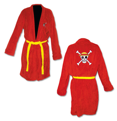 One Piece Straw Hat logo Bath Robe (ONE SIZE FITS MOST)-1