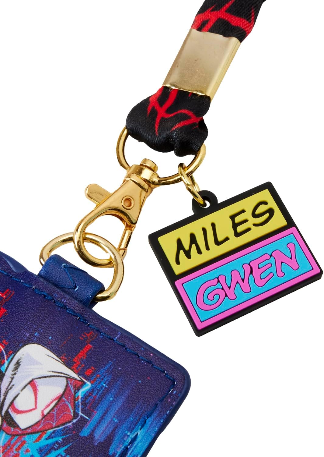 Loungefly Marvel Spiderverse Miles and Gwen Lanyard with Cardholder-zoom-2