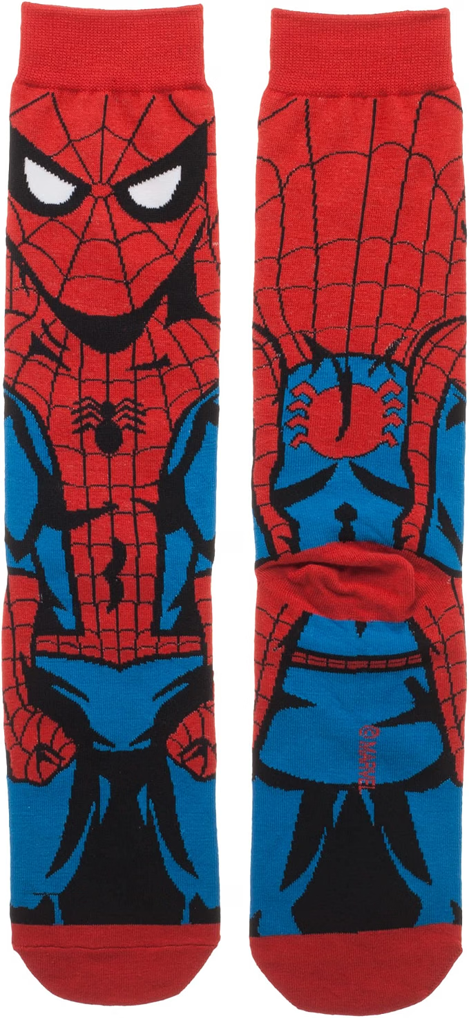 Bioworld Marvel Spiderman Casual 360 Character Crew Socks for Men-zoom-2