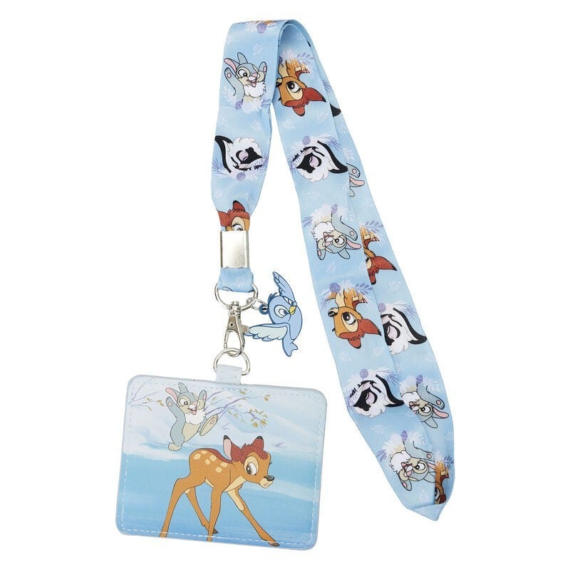 Loungefly Disney Bambi Snowy Day Lanyard with Cardholder-zoom-1