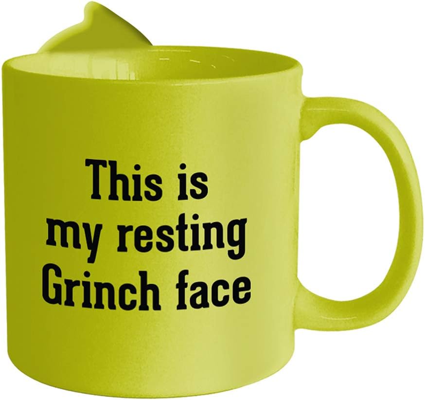 Dr. Seuss Grinchmas Resting Face 20 Oz. Bas Relief Ceramic Mug-3