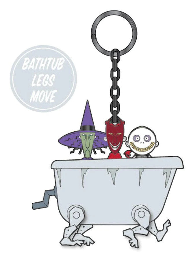 Loungefly Nightmare Before Christmas Lock Shock and Barrel Enamel Keychain