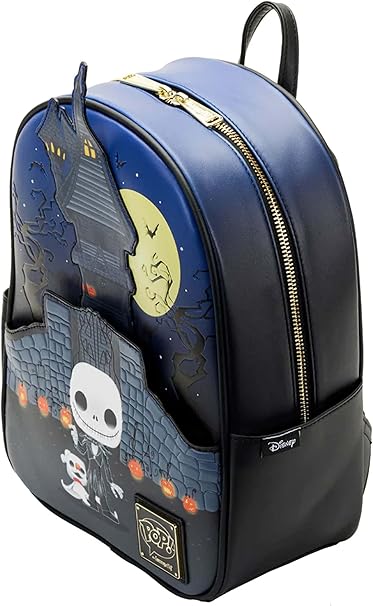 Loungefly Disney Nightmare Before Christmas Jack Skellington House Mini Backpack-zoom-4