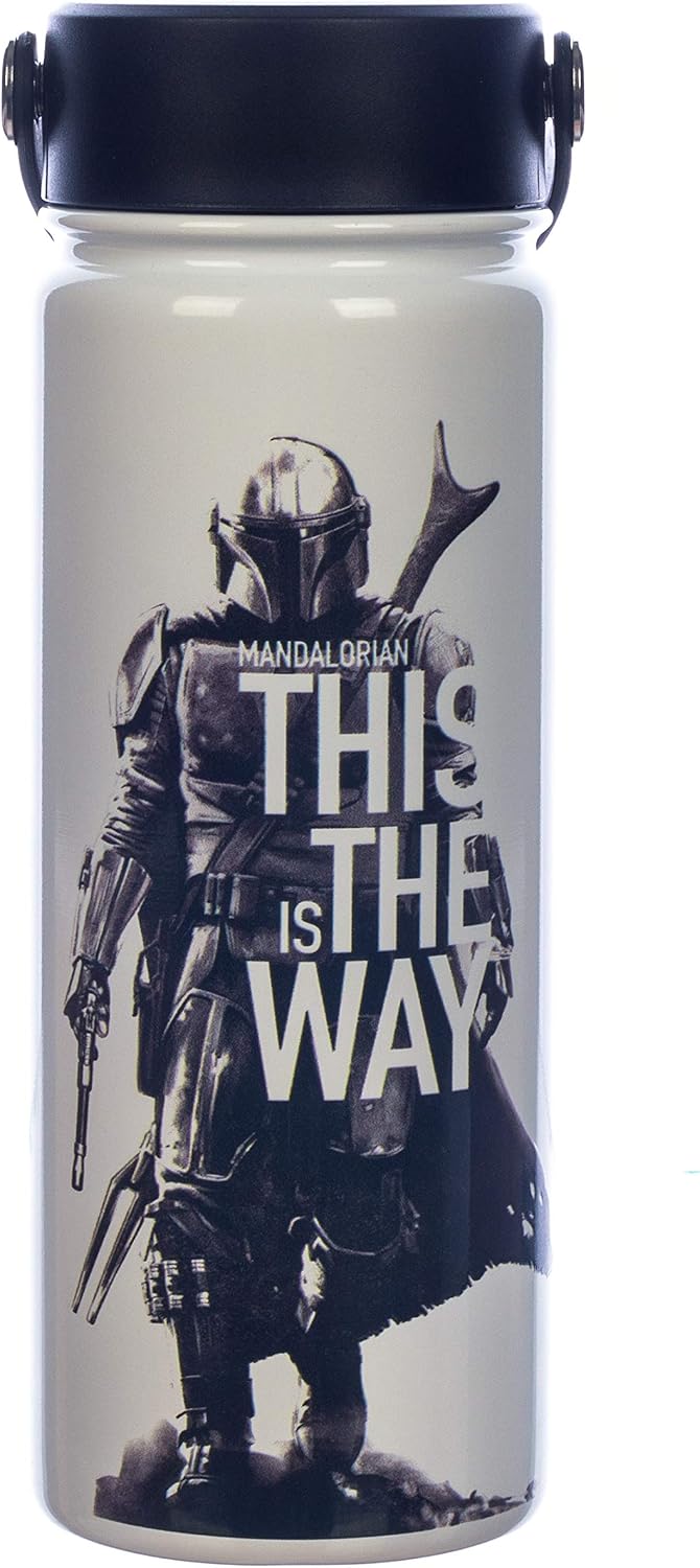 Heroes & Villains Star Wars The Mandalorian 17 oz. UV Stainless Steel Water Bottle