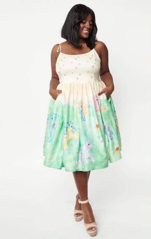 My Little Pony x Unique Vintage Butterfly Catchers Bobbie Swing Dress-zoom-3