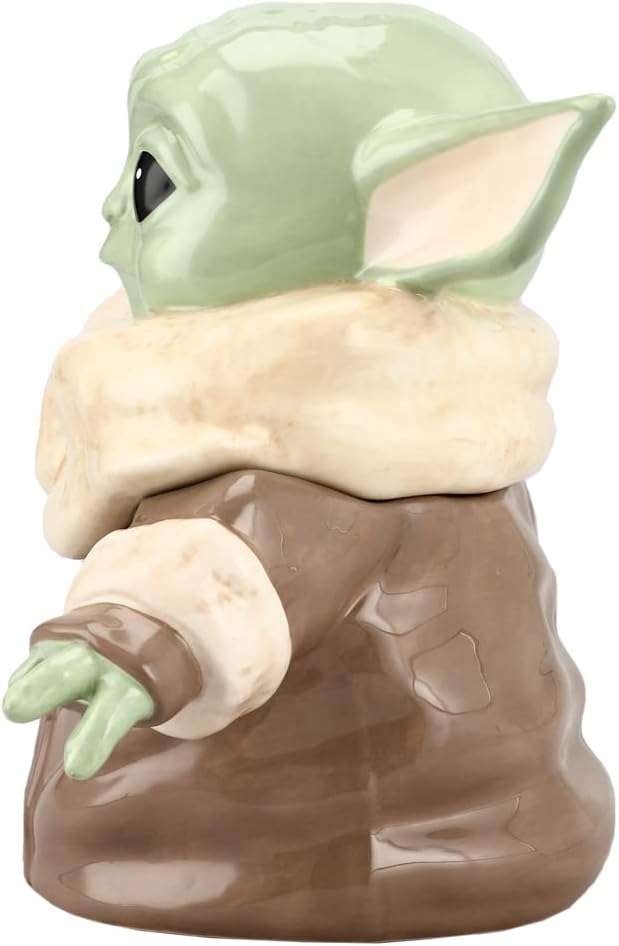 Star Wars The Mandalorian Baby Yoda Grogu Custom Ceramic Sculpted Cookie Jar