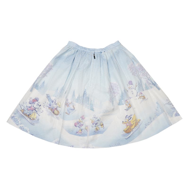 Loungefly Stitch Shoppe Disney Winter Mickey and Friends Tulle Overlay Skirt-zoom-3