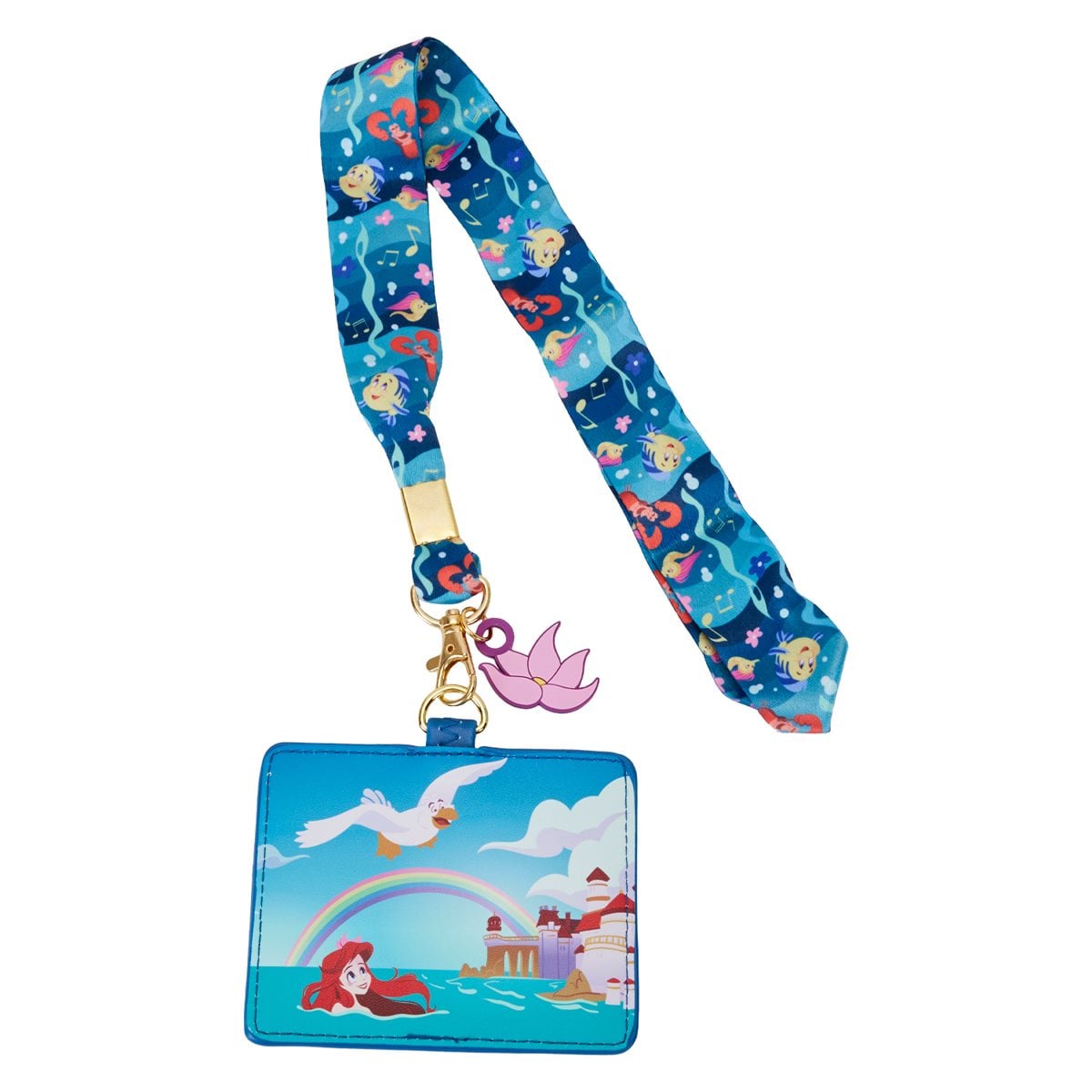 Loungefly The Little Mermaid 35th Anniversary Life is The Bubbles Lanyard with Cardholder-1