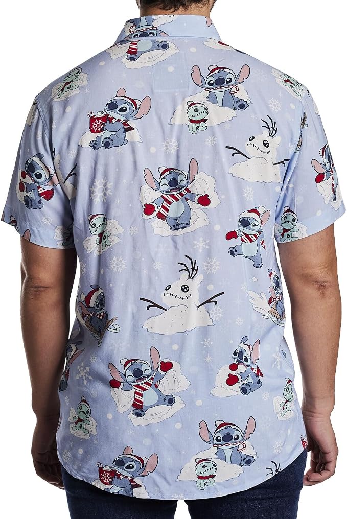 Loungefly Disney Lilo & Stitch Snow Angel Camp Shirt