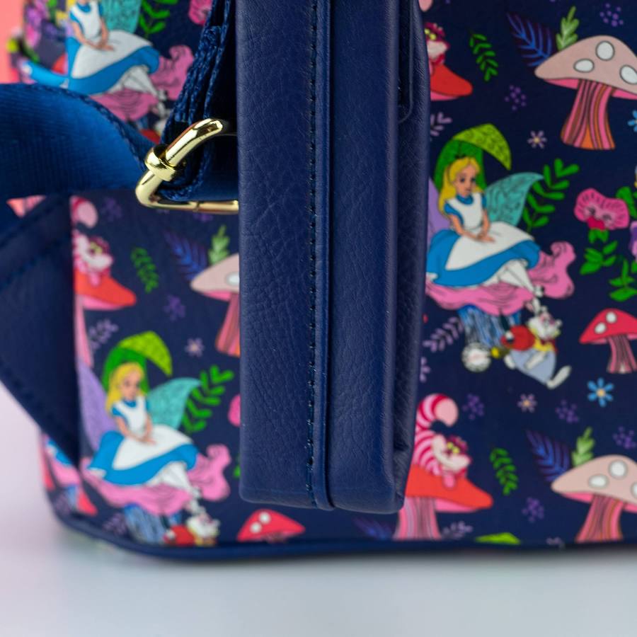 Loungefly Exclusive Disney Alice in Wonderland AOP Mushroom Forest Mini Backpack