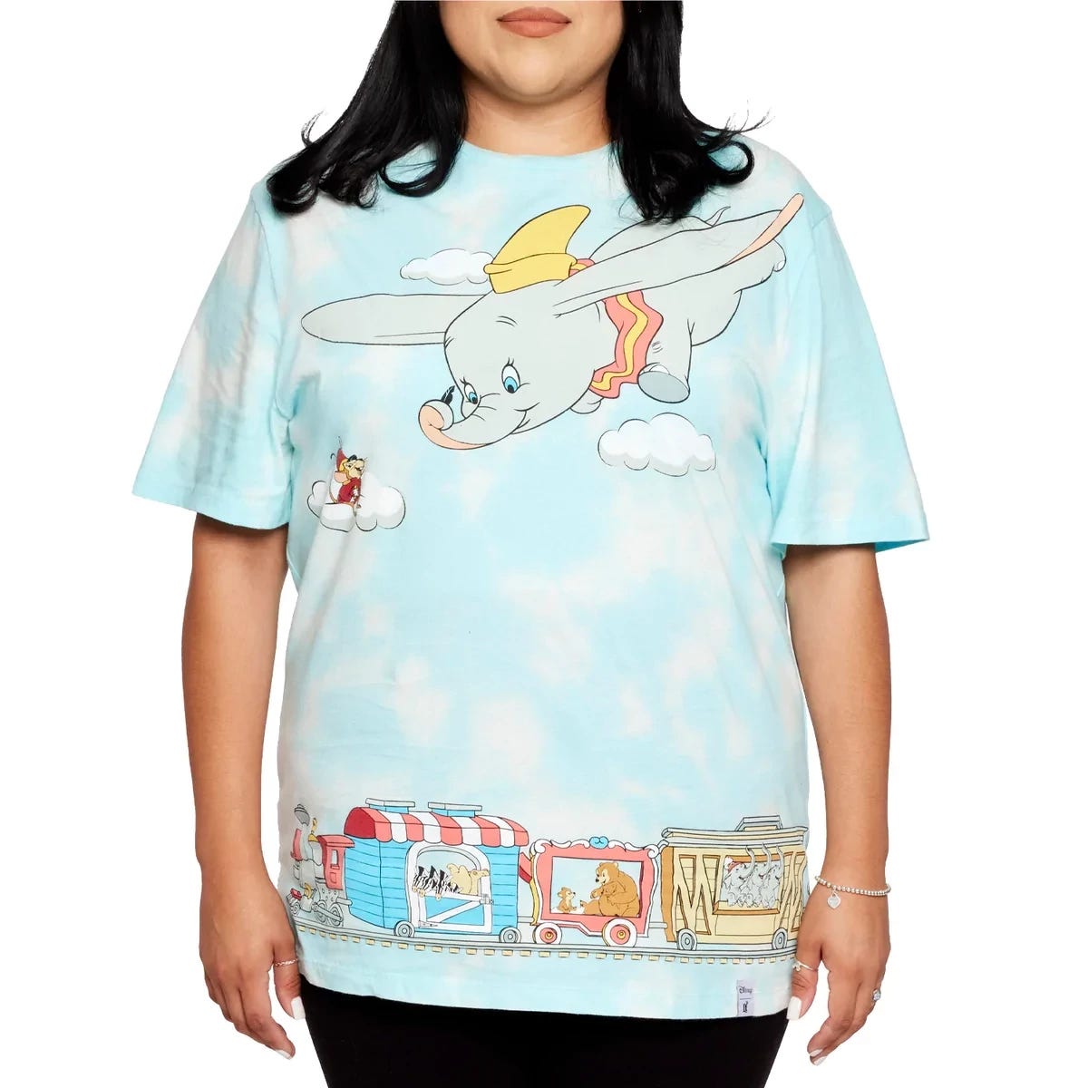 Loungefly Apparel Disney Dumbo Cloud Train tie dye t shirt-1