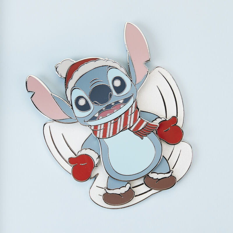 Loungefly Stitch Holiday Snow Angel 3" Collector Box Sliding Pin-zoom-6