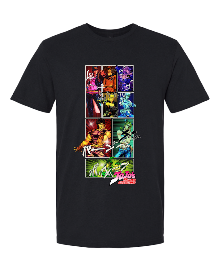 Jojo's Bizarre Adventure Joestar family group T-Shirt-zoom-1