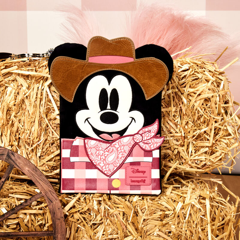Loungefly Western Mickey Mouse Cosplay Plush Refillable Stationery Journal-2