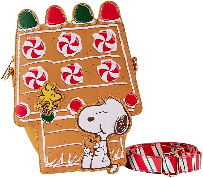 Loungefly Peanuts Snoopy Gingerbread House Figural Crossbody