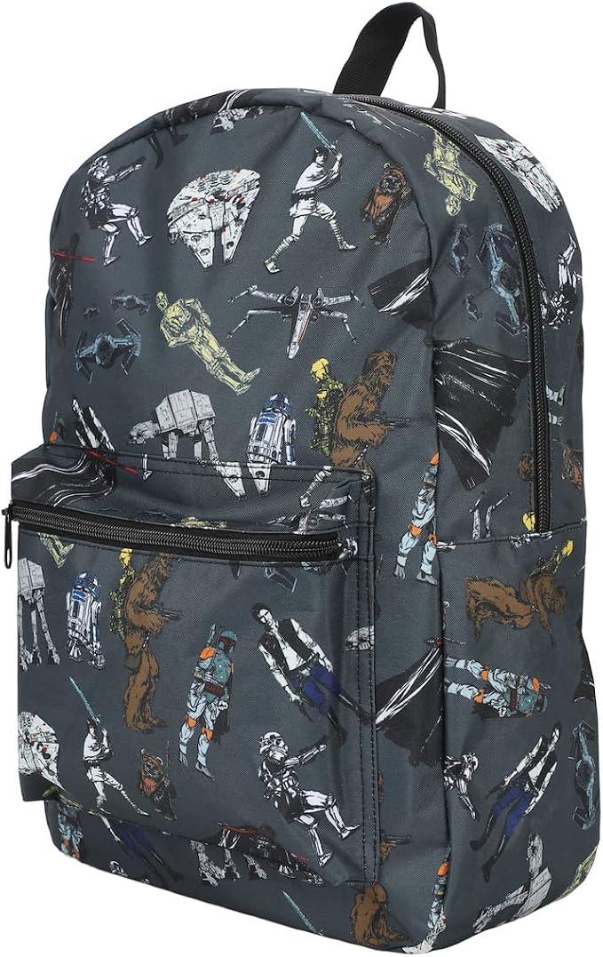 Bioworld Star Wars Multi Character AOP Adult 17" Laptop Backpack
