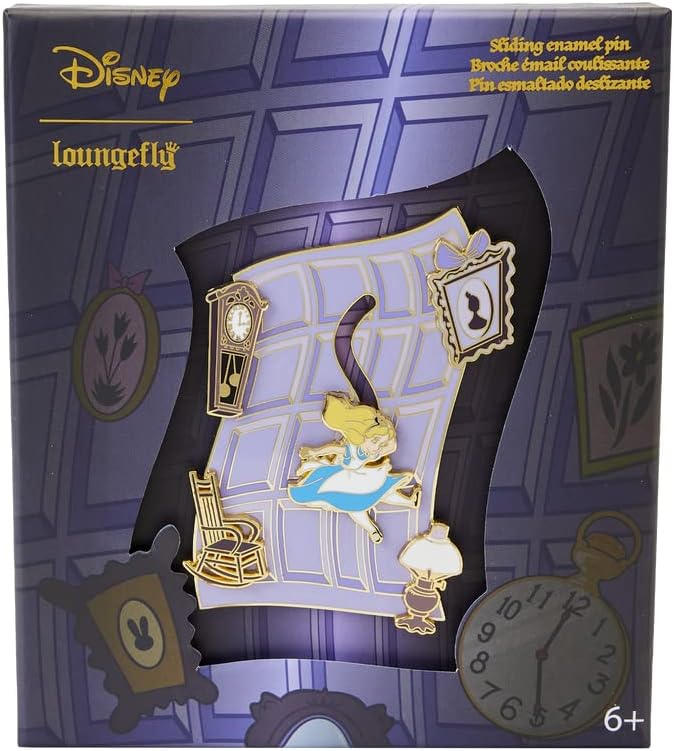 Loungefly Disney Alice in Wonderland Falling Down the Rabbit Hole 3" Collector Box Pin