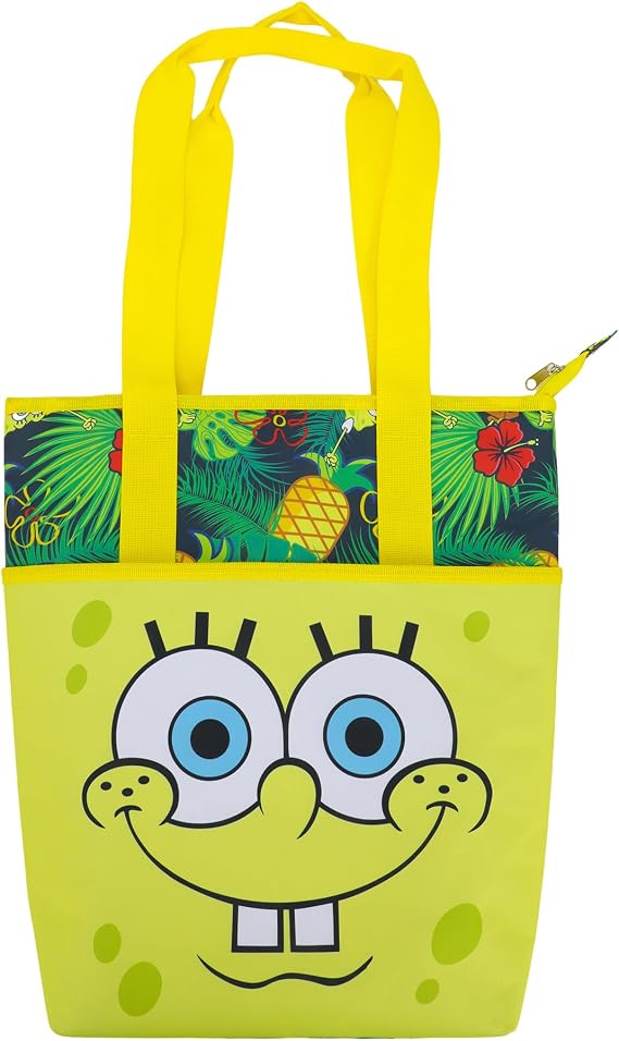 SpongeBob SquarePants Character Face 16  Insulated Cooler Tote