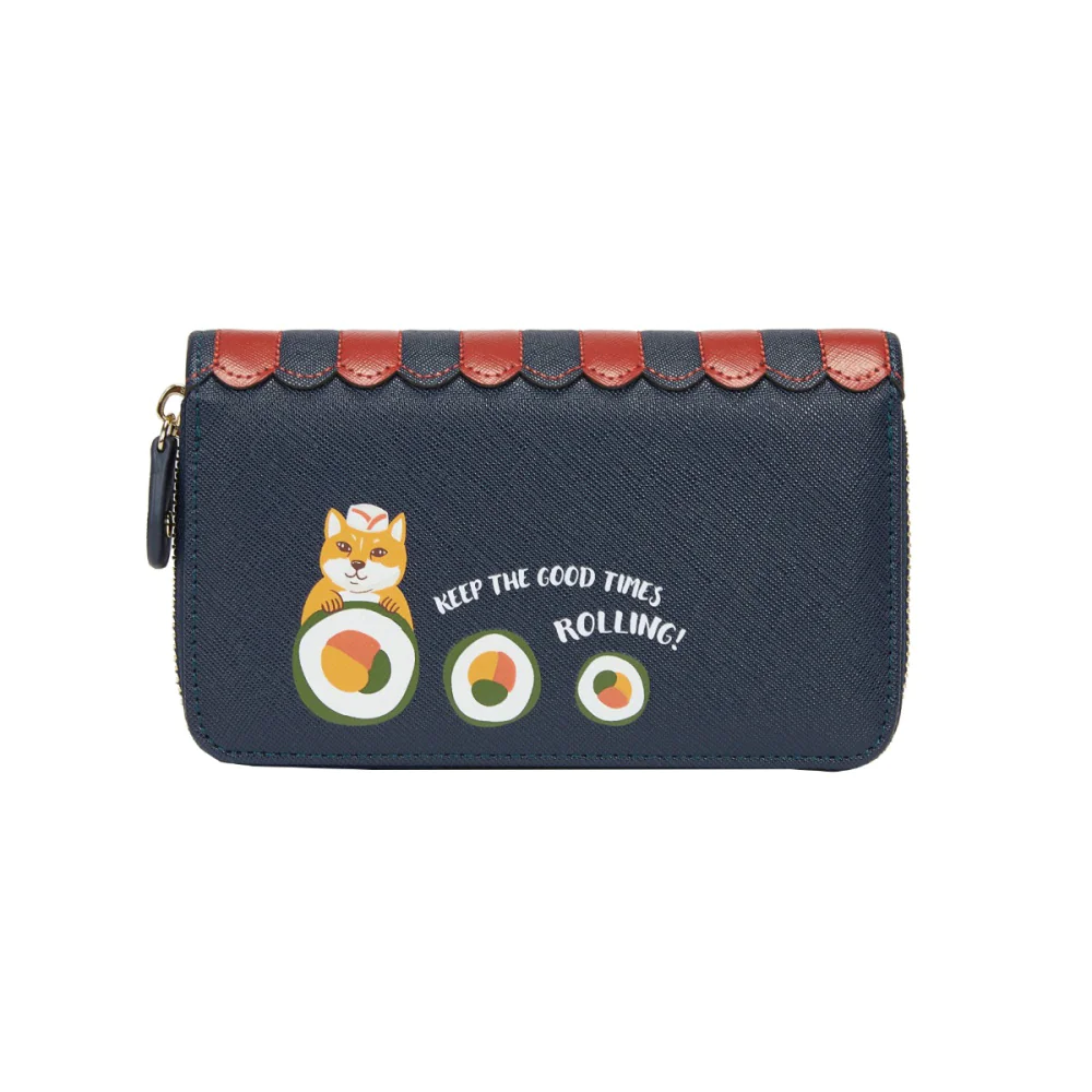 Vendula London Vendula Sushi - Blue Edition Medium Ziparound Wallet-zoom-8