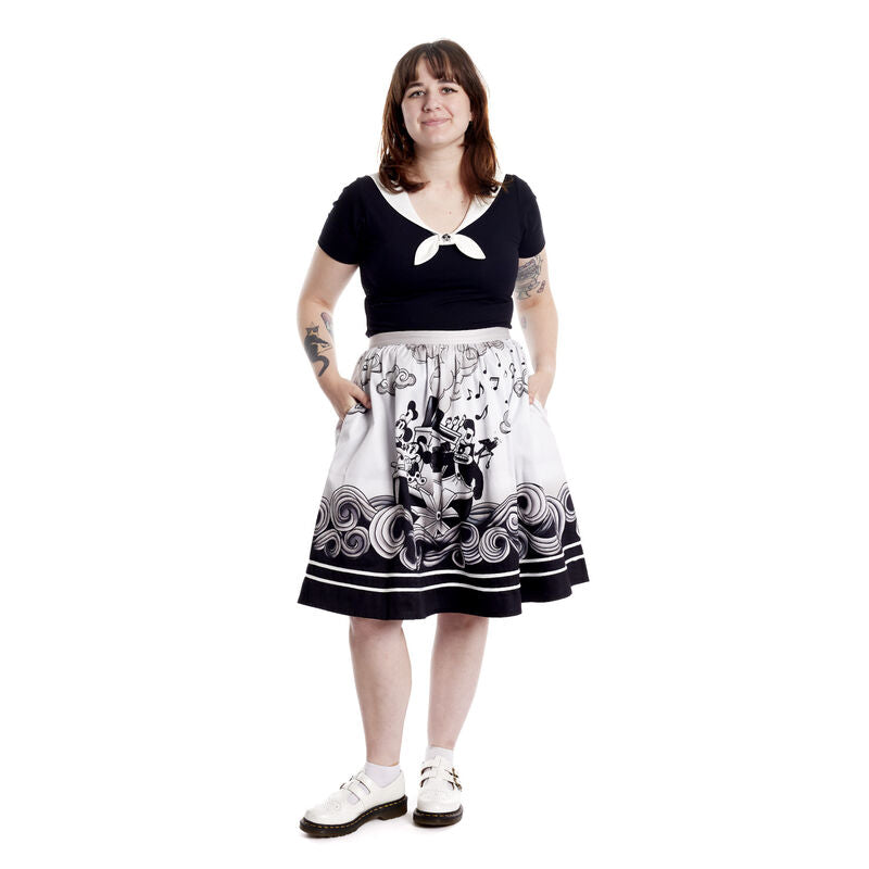 Loungefly Stitch Shoppe Steamboat Willie Sandy Skirt