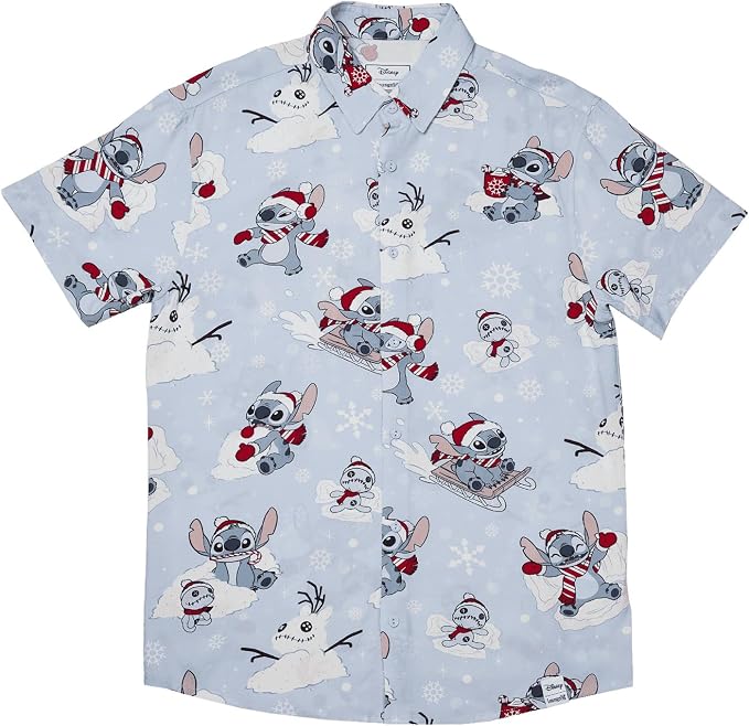 Loungefly Disney Lilo & Stitch Snow Angel Camp Shirt