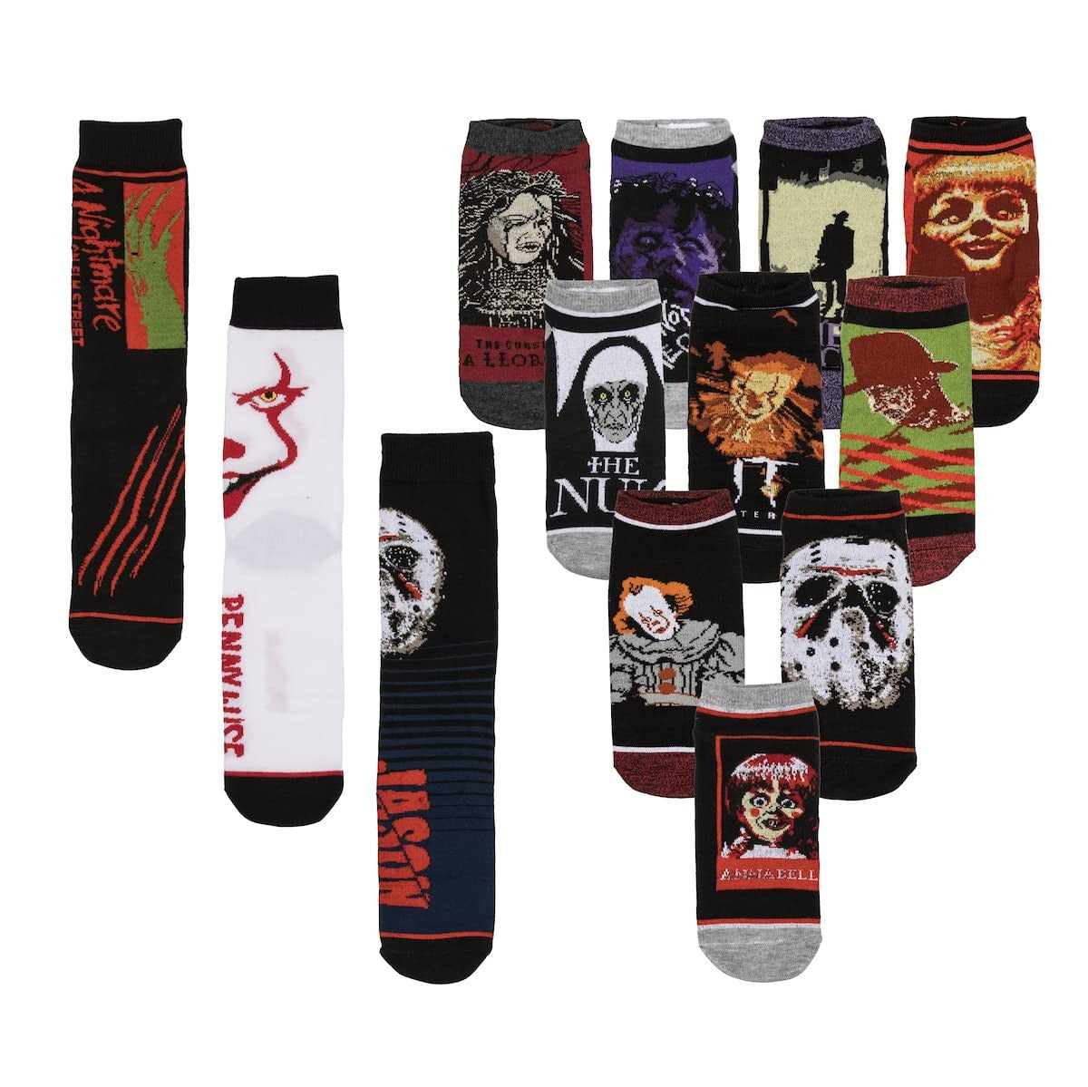 13 Days Of Horror Adult 13-Pack Ankle & Crew Socks