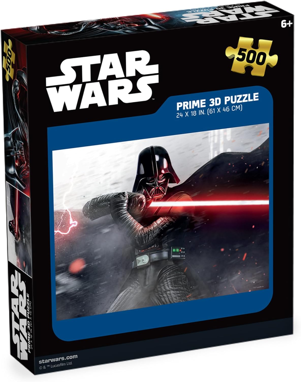 Prime 3D Star Wars Lucas 3D Puzzle – 500 Piece Lenticular Movie Jigsaw for Adults & Families, 24"x18" Activity with Depth & Motion, Official Disney Gift-4