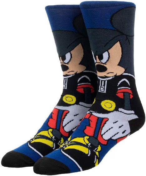 Kingdom Hearts Mickey Mouse Video Game Socks Sublimated 360 Adult Crew Socks-1