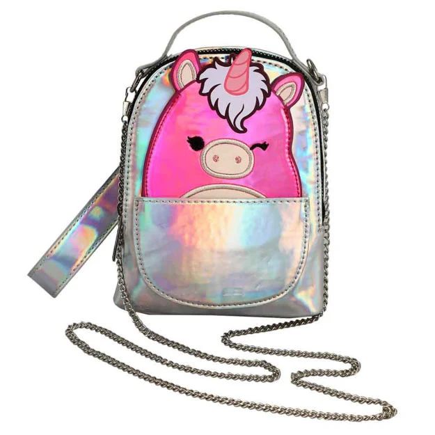 Squishmallows Lola The Unicorn White Wristlet Convertible Handbag-zoom-1