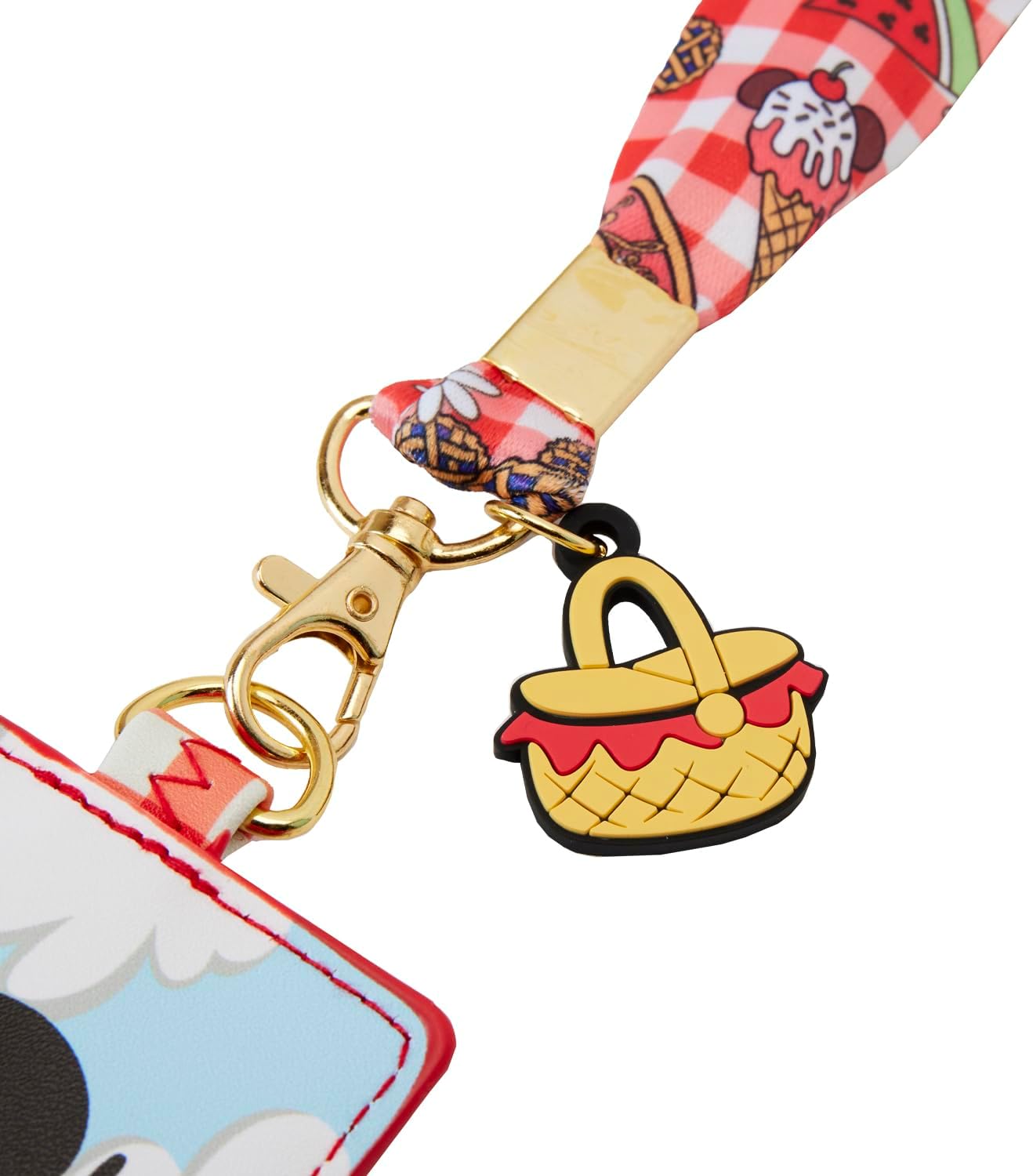 Loungefly Disney Minnie and Mickey Picnic Lanyard with Cardholder-zoom-2