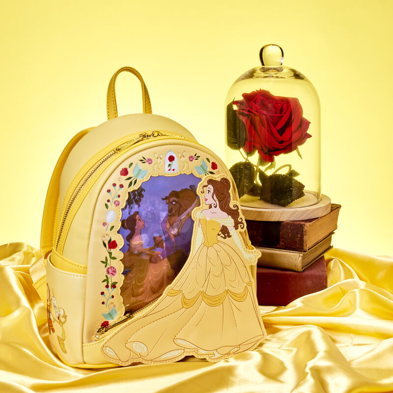 Loungefly Disney Beauty and the Beast Belle Princess Lenticular Mini Backpack-zoom-3