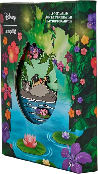 Loungefly The Jungle Book Baloo and Mowgli 3-Inch Collector Enamel Pin-zoom-2