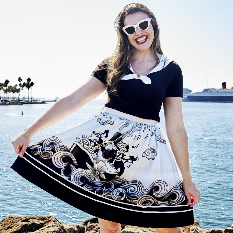 Loungefly Stitch Shoppe Steamboat Willie Sandy Skirt