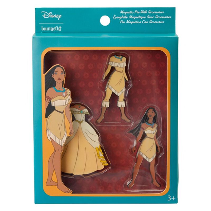 Loungefly Pin Set - Pocahontas Magnetic Paper Doll Pin Set-zoom-1
