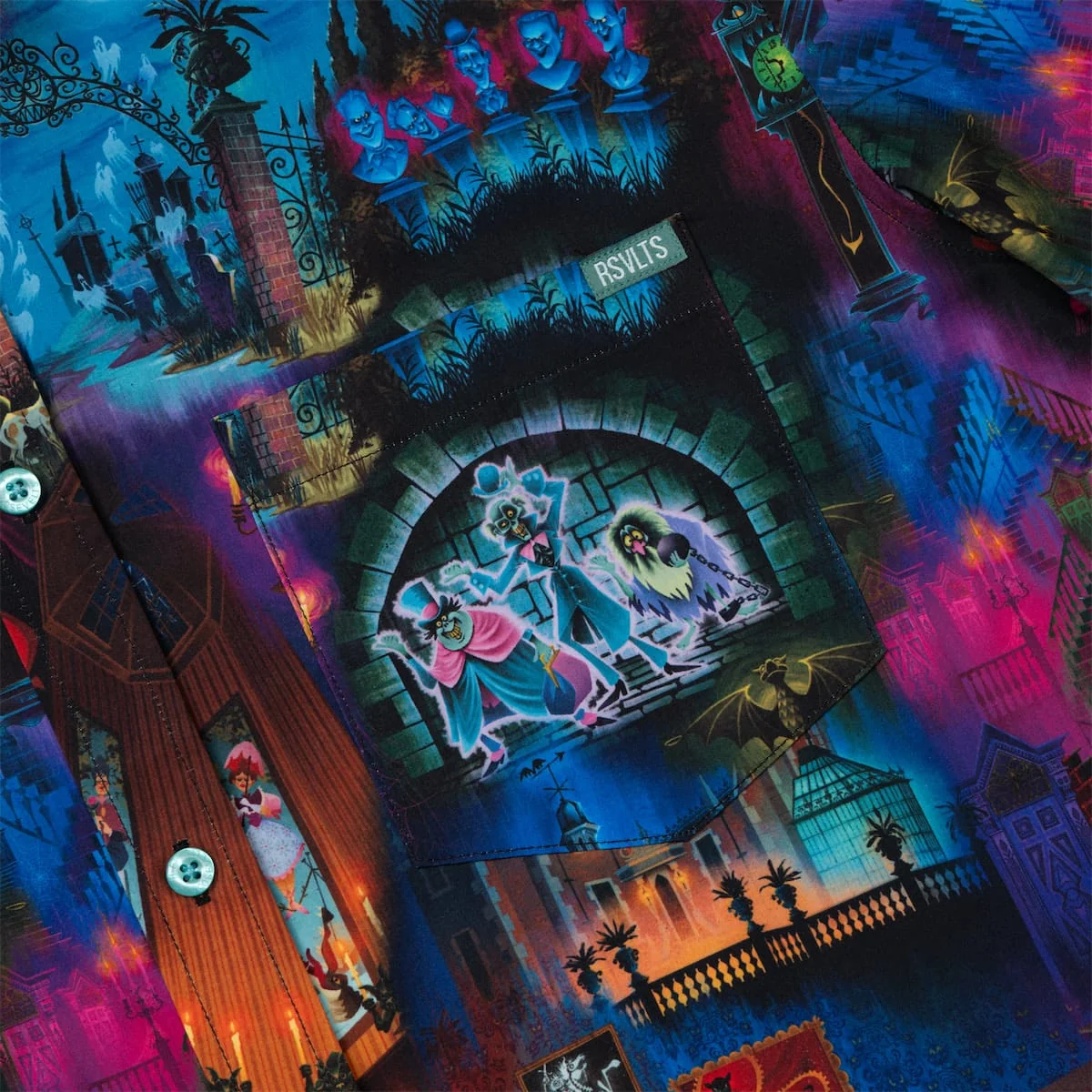 RSVLTS Disney's Haunted Mansion "999 Happy Haunts" – KUNUFLEX Short Sleeve Shirt-zoom-8