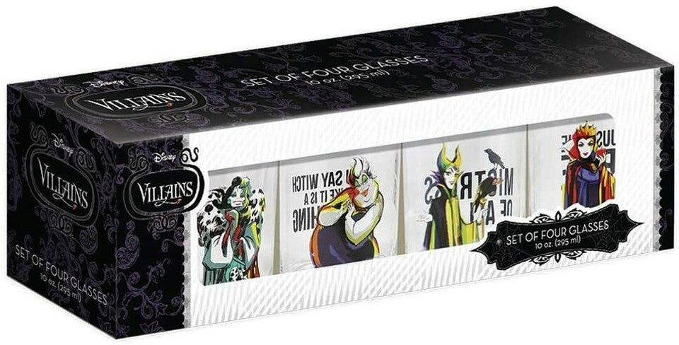 Disney Villains 4 Pc. 10 oz. Glass Set