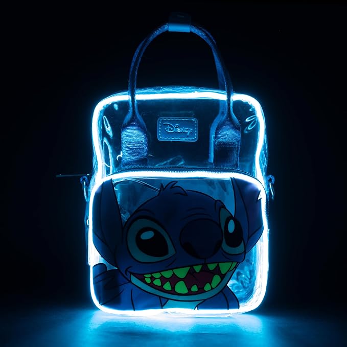 Disney Stitch Smiling Expression Crossbody Light Up Bag-2