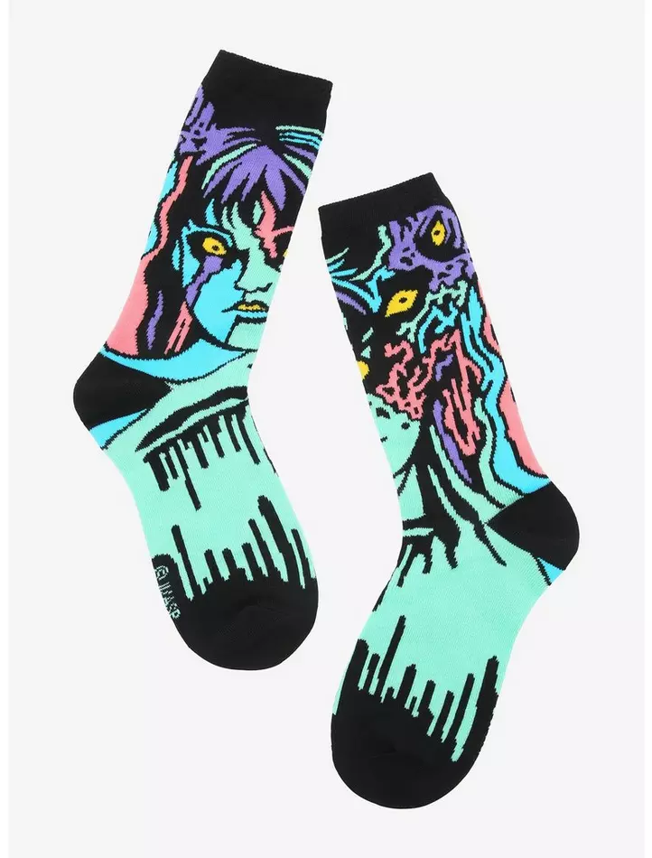 Junji Ito Tomie Pop Crew Socks-zoom-2