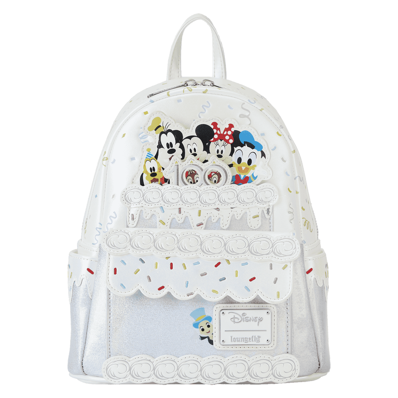Loungefly Mini Backpack 100 Years Disney Celebration Cake Pattern  White